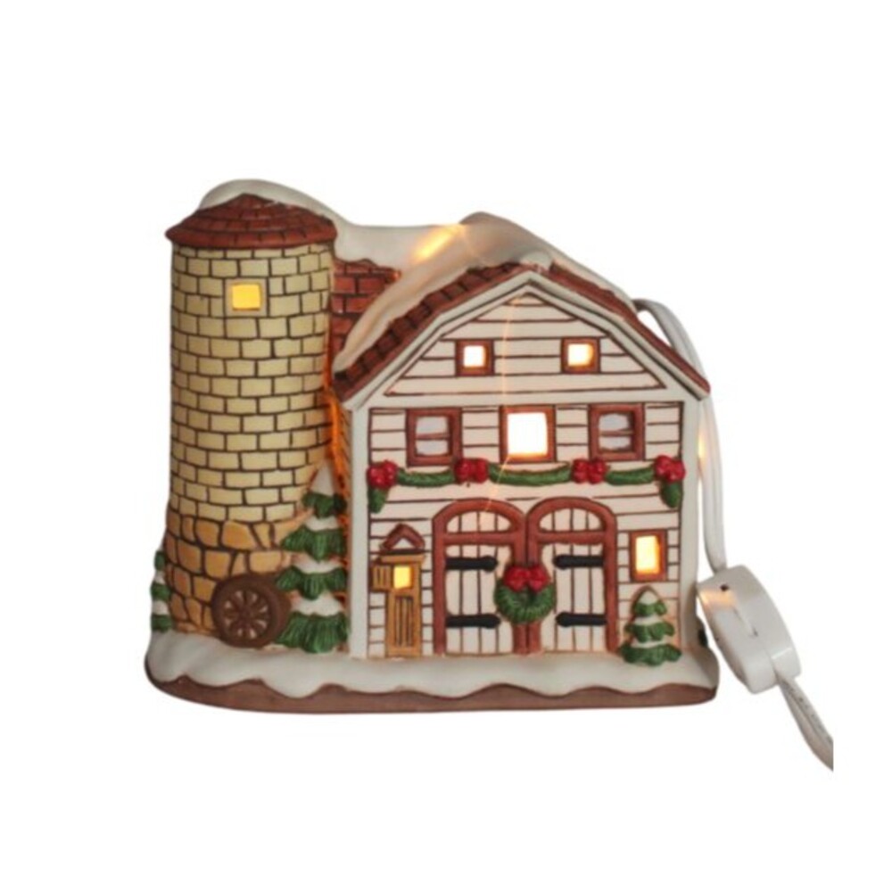 Vintage Home Interiors Giftware Pleasant Hill Barn with Light 5807-97